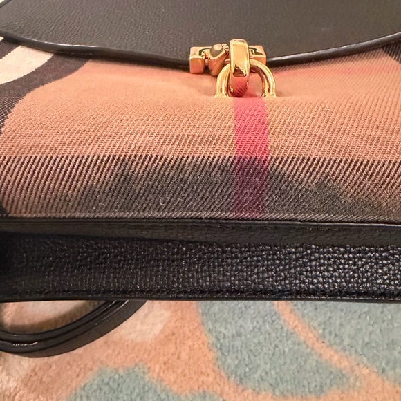 Burberry Black and Brown Crossbody Bag with Gold Accent - Picture 10 of 15